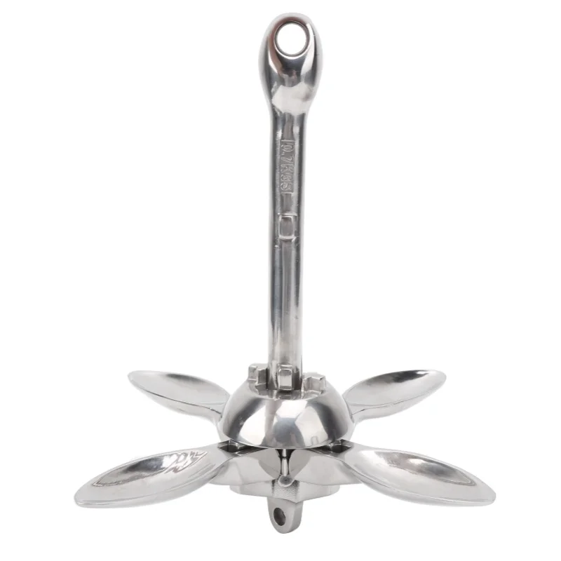 316 Stainless Steel Boat Folding Grapnel Anchor For Fishing Boat Rubber Dinghy Canoe Yacht