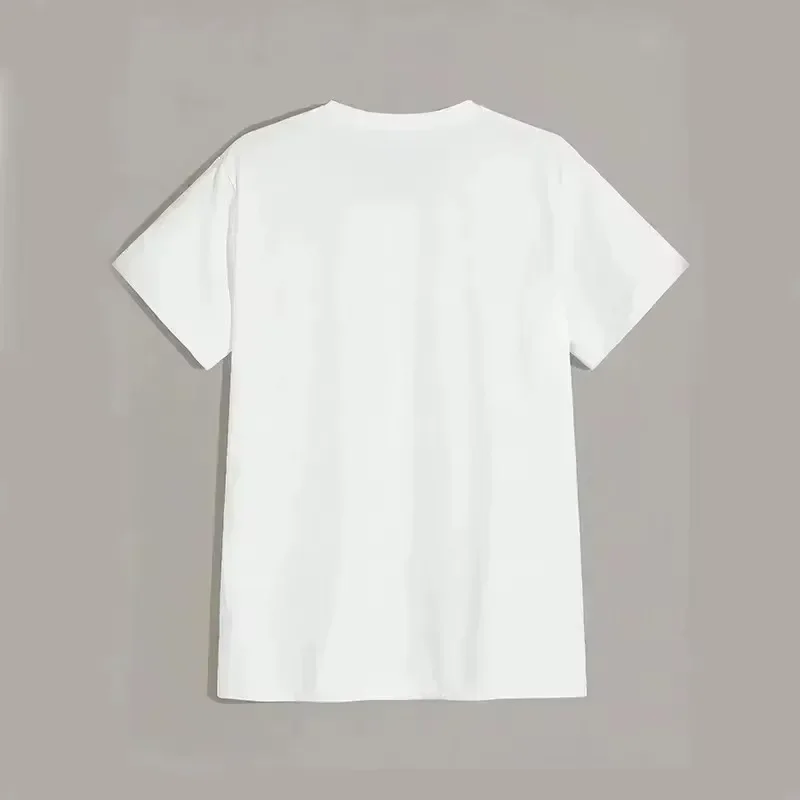 Trendy Ins Casual Retro Loose Print Short Sleeve White T-shirt Summer Y2k Marine Animal Whale Turtle Plus Size T-shirt Tops