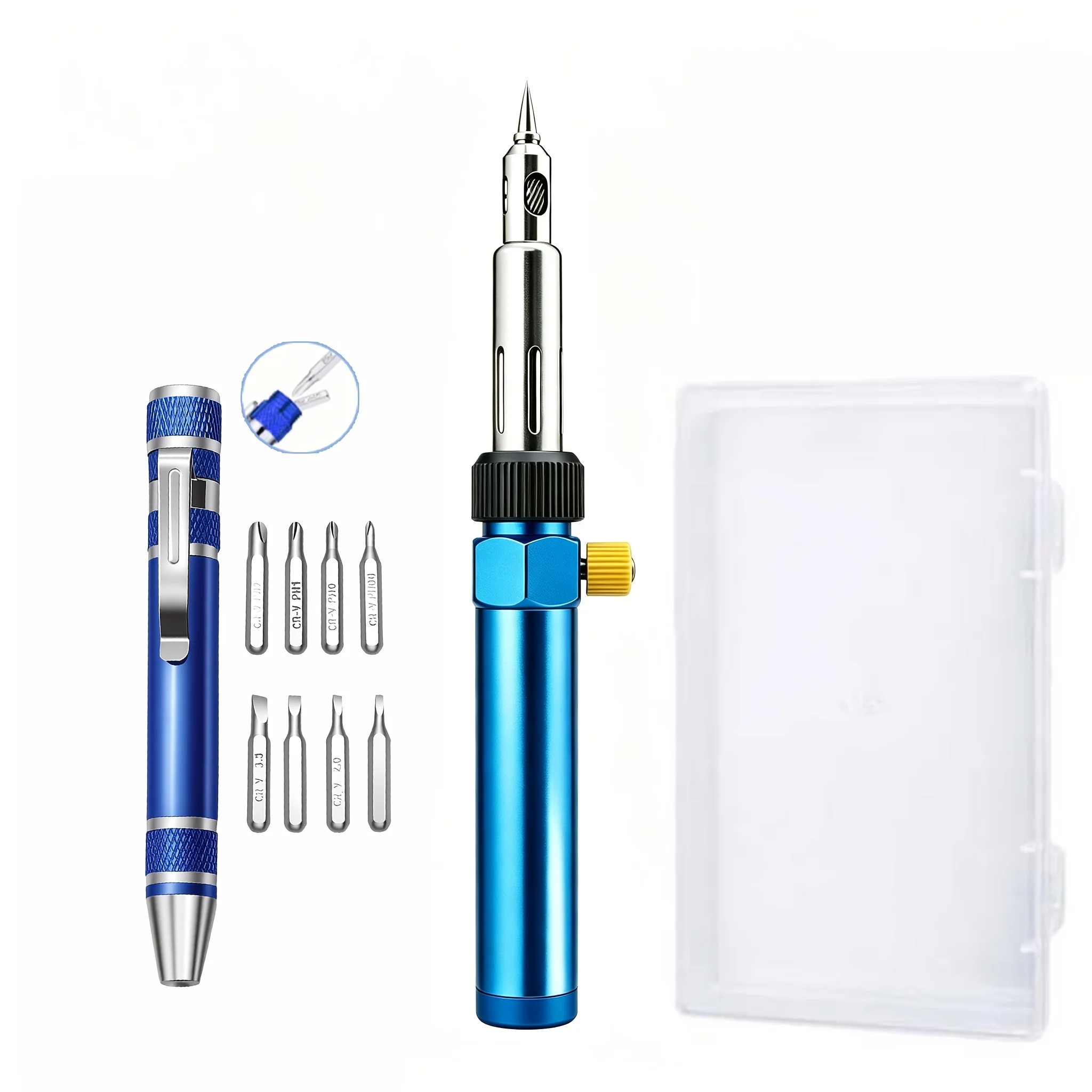 Handcraft Enthusiasts Welding Tools, Portable Soldering Iron Set, Interchangeable Head, Precision Soldering Pen, Multifunctional
