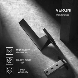 VERQNI MANIGLIE & ACCESSORI HRAB-223 Minimalist Door Handle Lock Set Rectangular Matte Black Gold Anti-corrosion Interior  Room