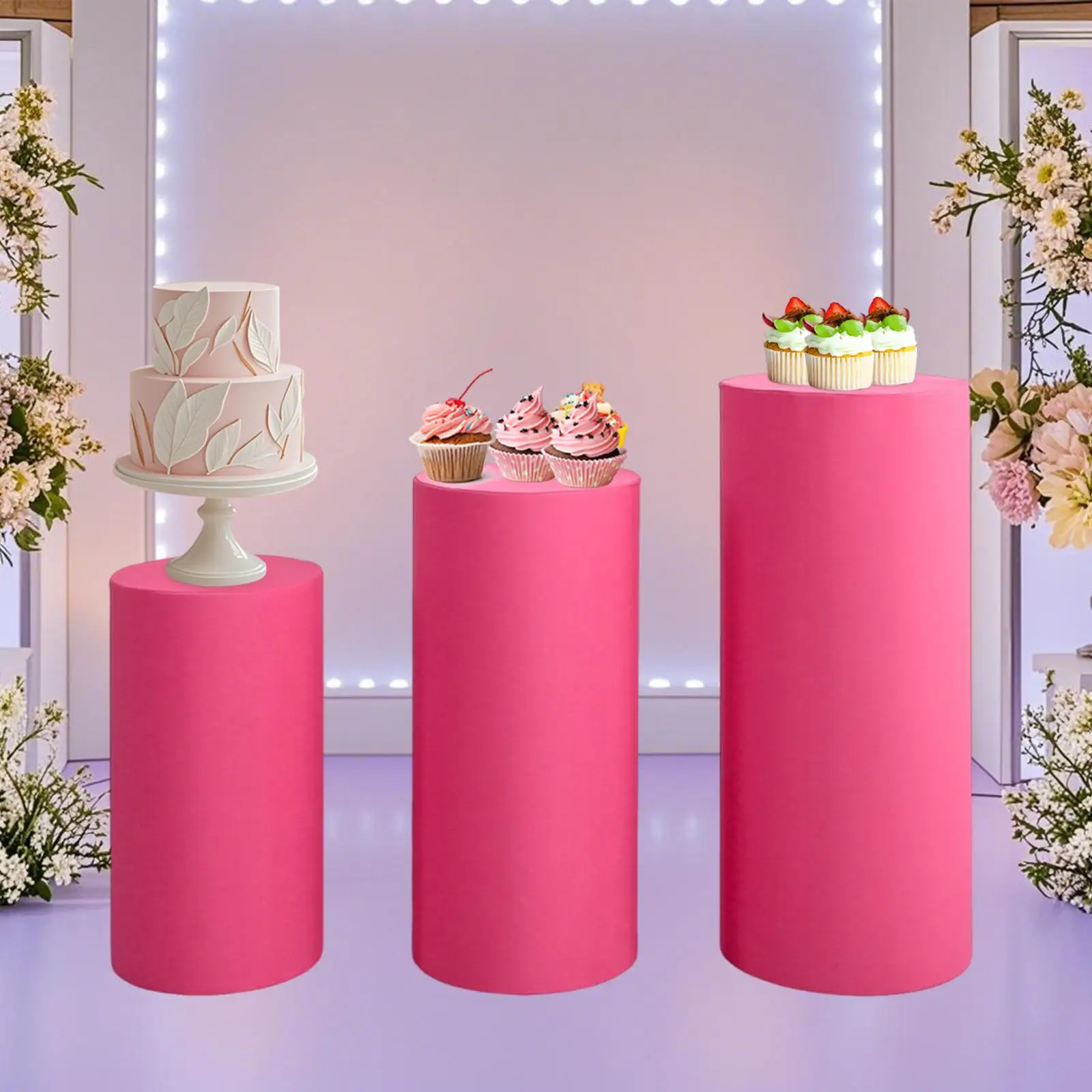 

Round Dessert Table Cover Party Supplies for Anniversary Birthday Graduation
