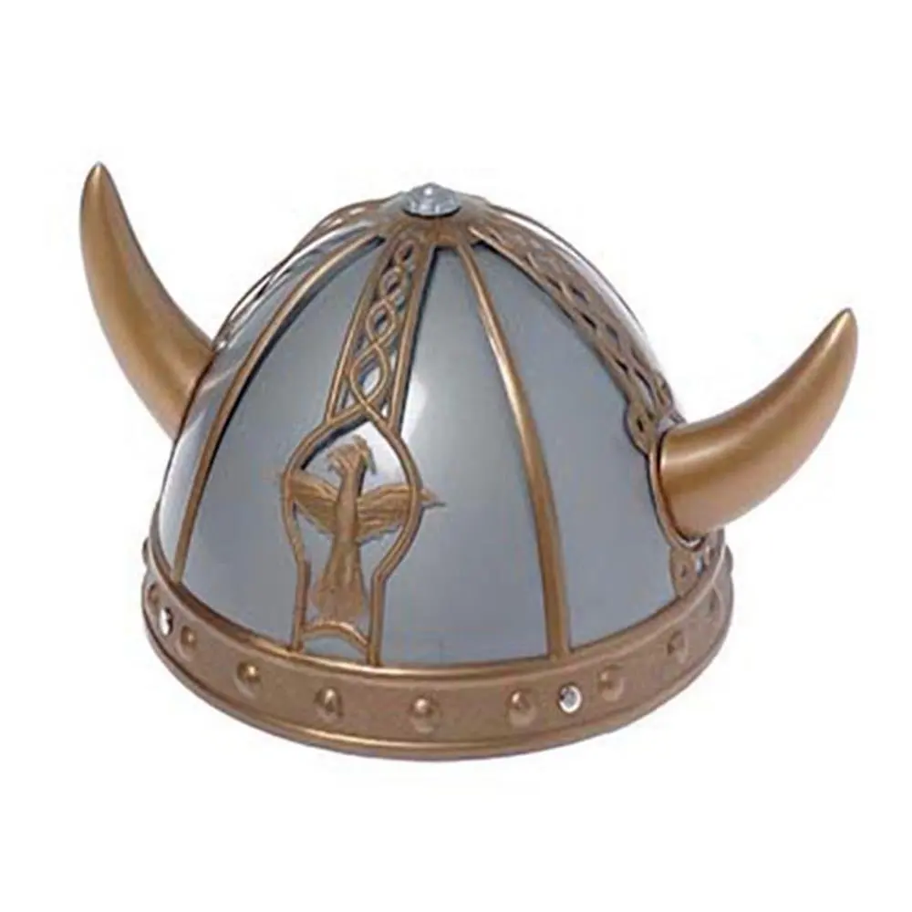 

Child Size Silver Plastic Viking Helmet with Horns