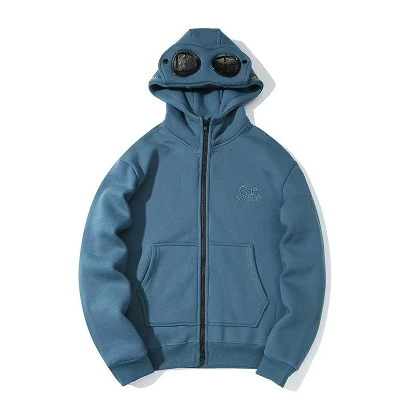 Y2k Hoodie Solid Color Personality Glasses Hoodie Men and Women Hip hop Rock Streetwear Pullover Zipper Casual Loose Sweatshirt