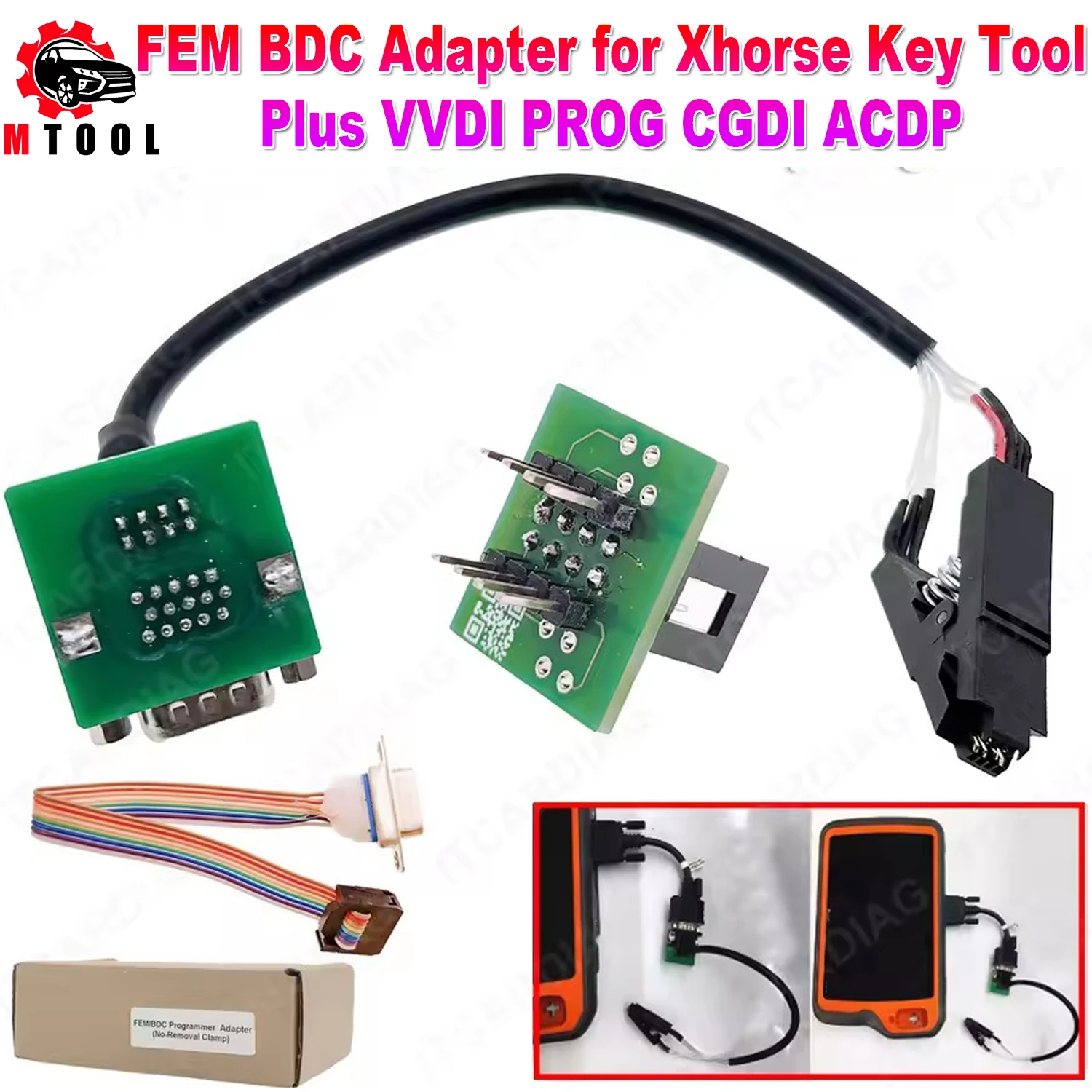 

FEM BDC Adapter Universal SOP8 Clip for Xhorse Key Tool Plus VVDI PROG CGDI ACDP for x1 x3 x5 x6 3 series Accessories Component