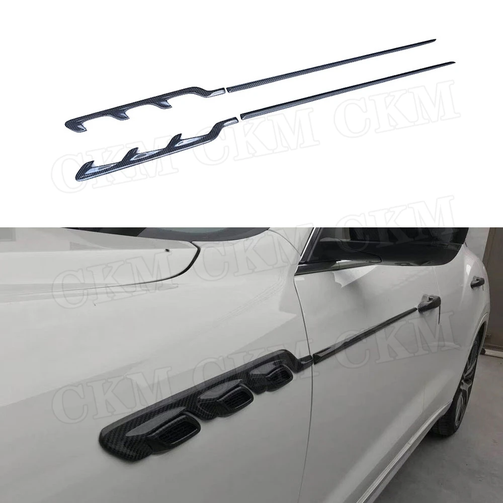 

4 PCS/Set Carbon Fiber Front Fender Side Air Vent Trim Frame Door Decoration Strips for Maserati Levante 2016-2019