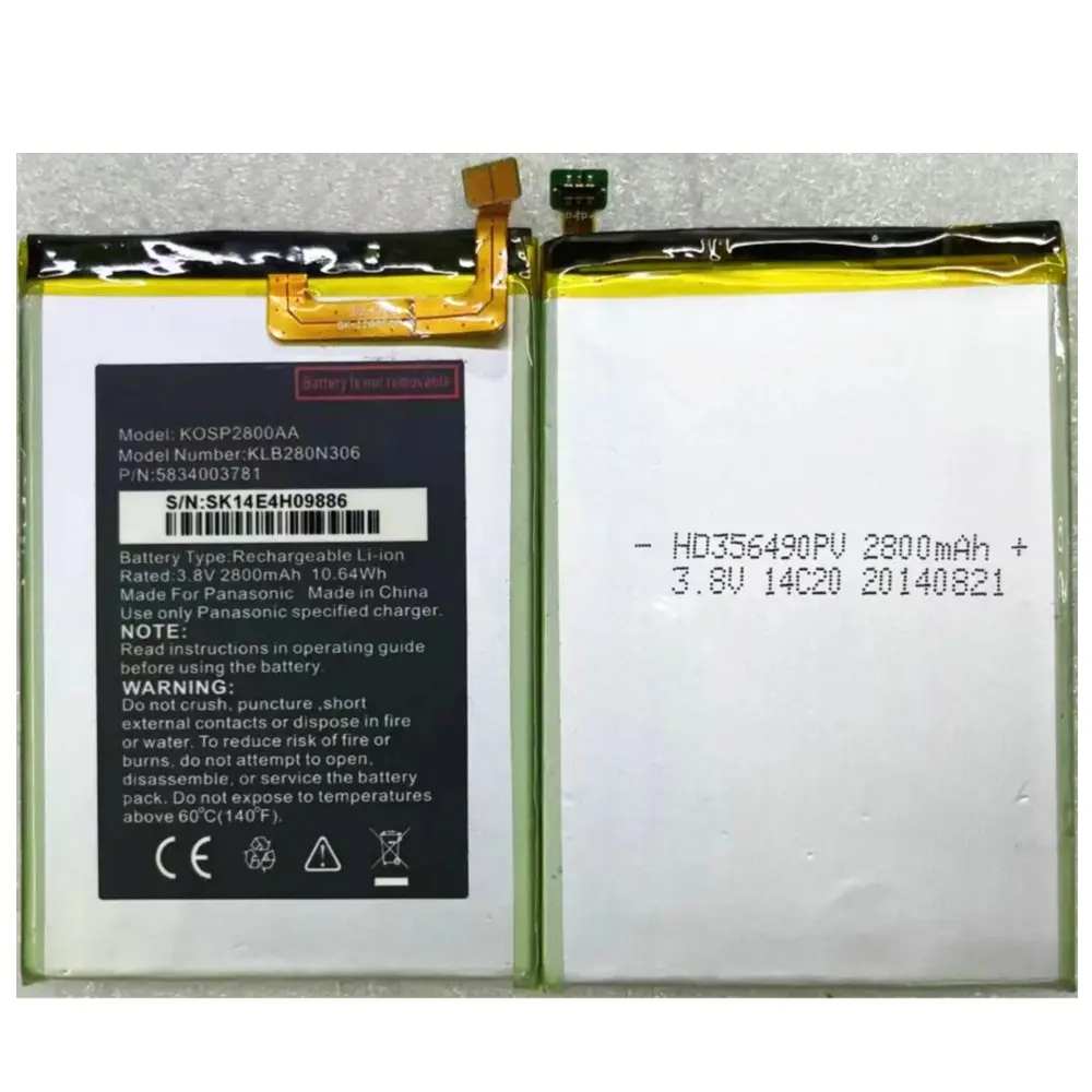 

New Replacement Mobile Phone Battery for Panasonic KOSP2800AA KLB280N306