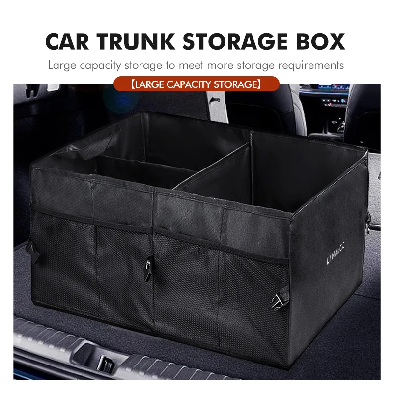 

Car Large Capacity Oxford Cloth Multi-functional Storage Box For LYNK&CO 01 Phev 02 03 Phev 03+ 05 06 09 PHEV 09 MHEV