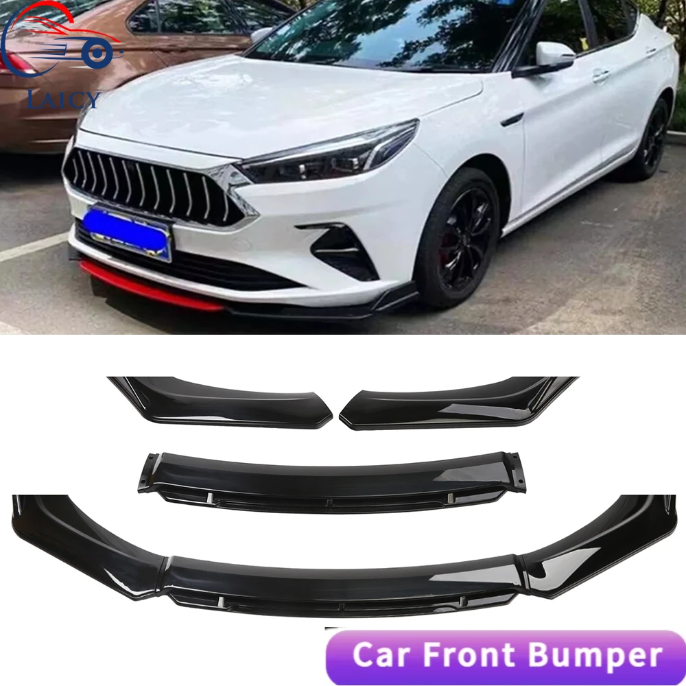 LAICY For Fusion Mondeo 2006-2020 4PCS Car Front Bumper Lip Body Kit Splitter Spoiler Diffuser Protector Trim Air Dam