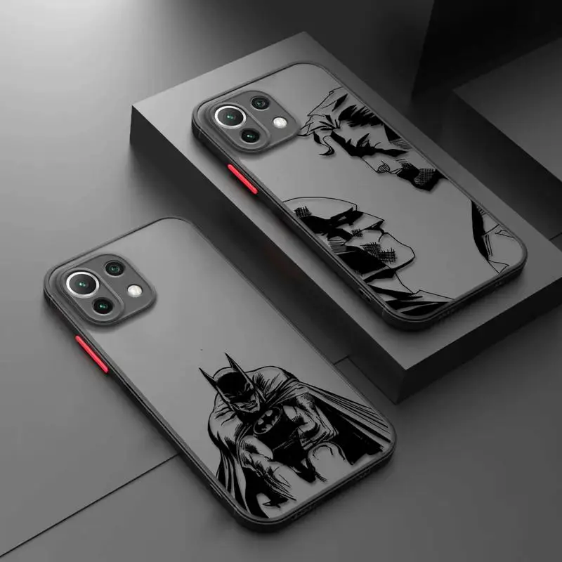 

Matte Phone Case For Xiaomi Poco X3 NFC X3Pro M5 M3 F3 Cover for Mi 11 12 13 11X 12X Pro 12T 11T 10T Pro Batman-Superman-Cool