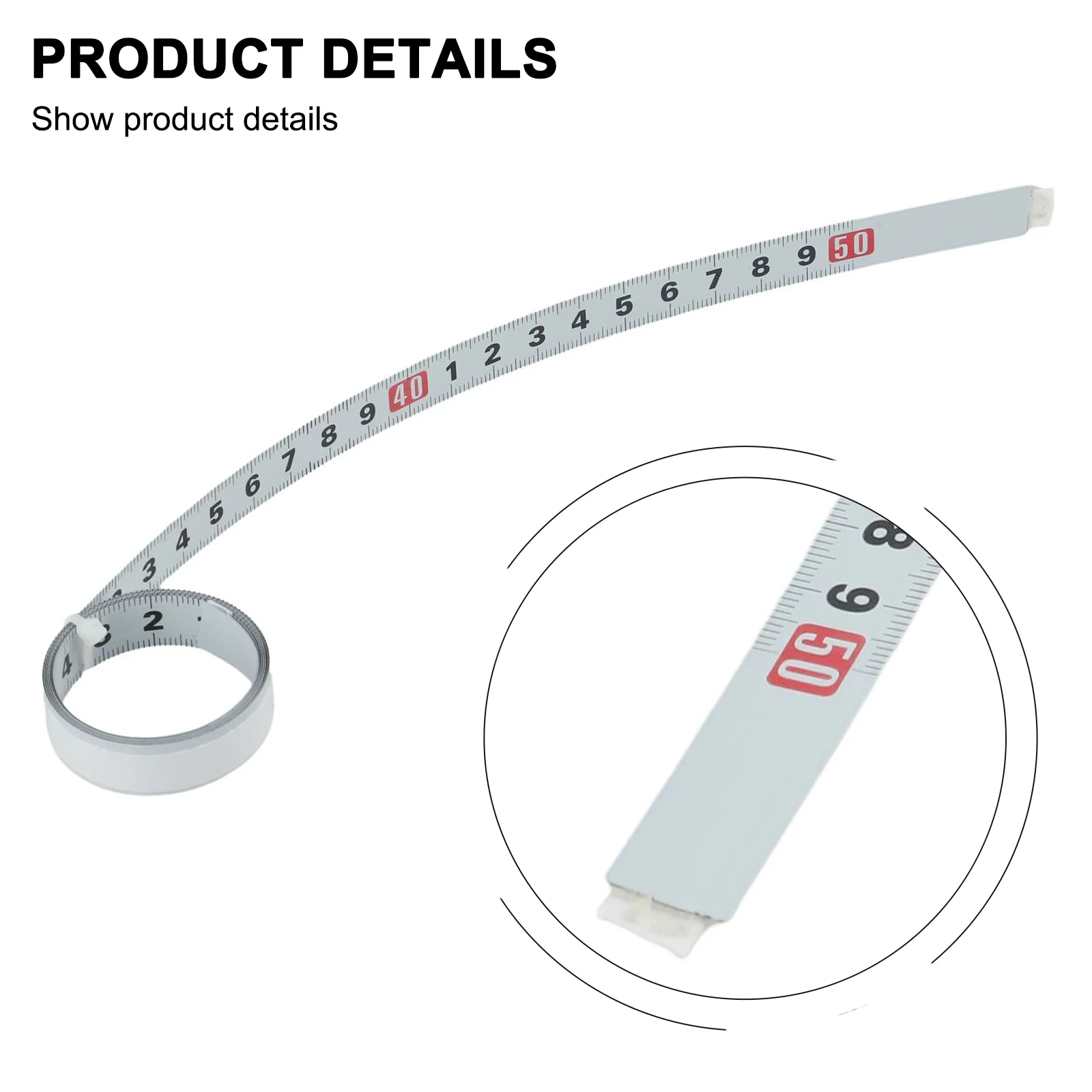 Steel Backing Tape Measure for Miter Saw 1M/2M Length Metric Ruler with Strong for Wood Metal and Plastic  Steel