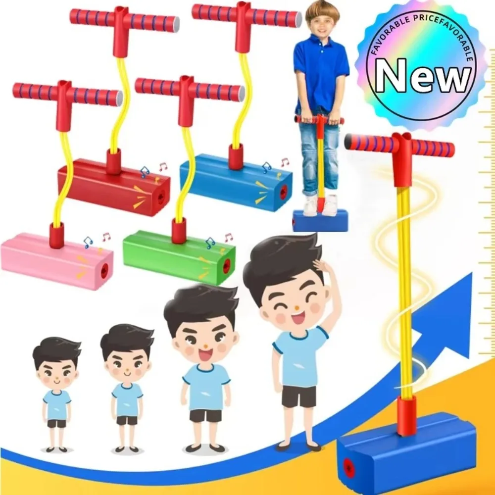 Safe Children Pogo Stick Jumper Bounce Sense Training With Squeaky Sounds Children's Grow Taller Balance Jumping Stick Outdoor