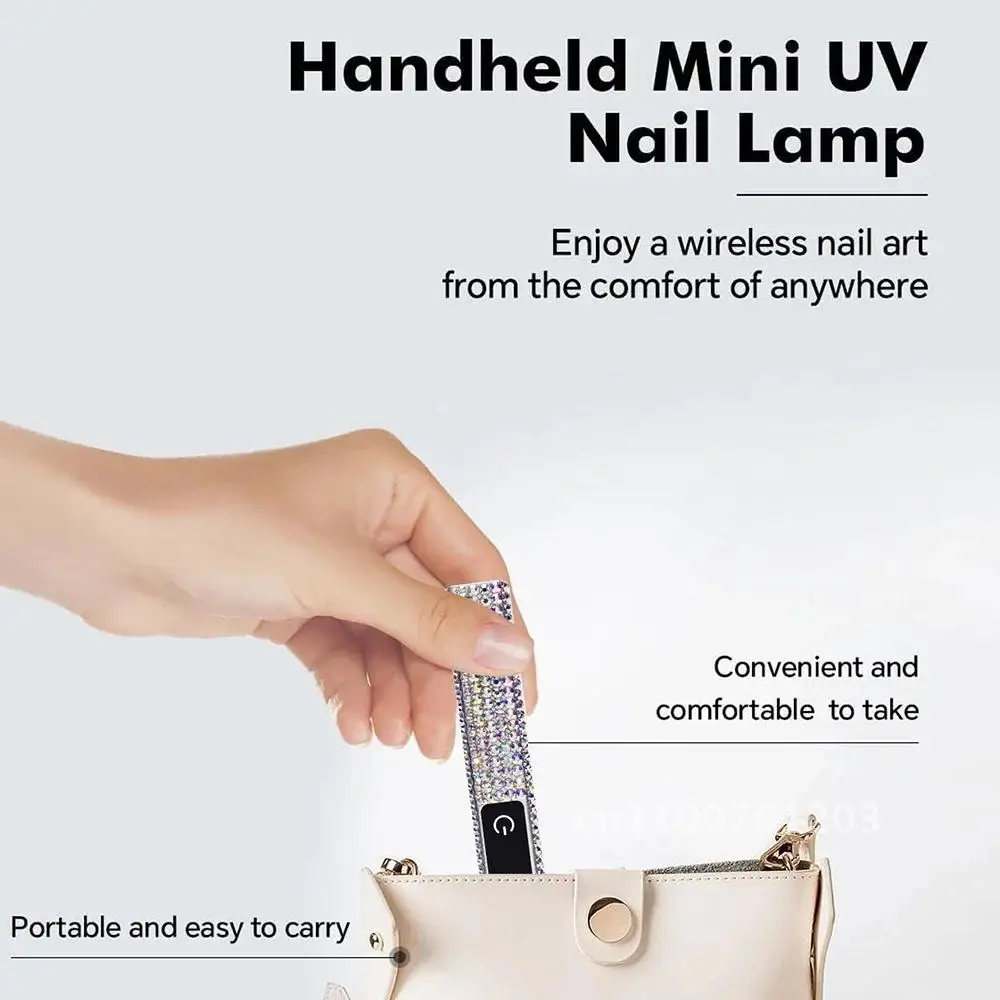 Mini Handheld UV Led โคมไฟสําหรับเล็บแบบพกพาเครื่องเป่าเล็บสําหรับ Curing Gel Polish เล็บโคมไฟไฟฉายสําหรับเจลเล็บ