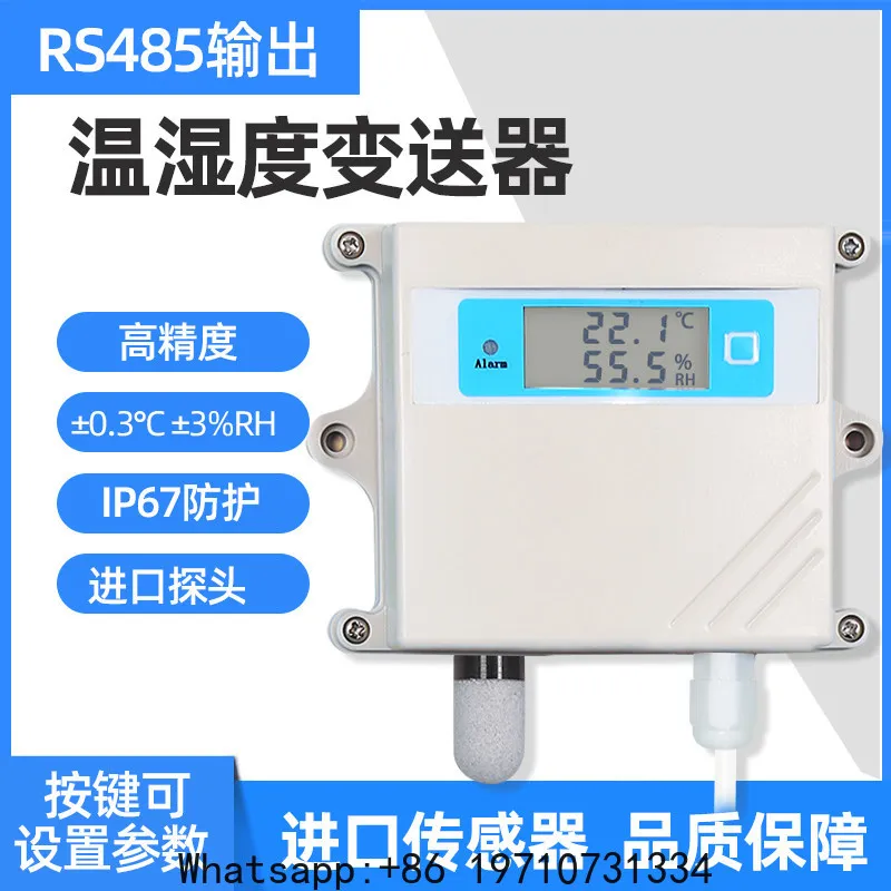 Agri Greenhouse RS485 Temp & Humidity Sensor – Waterproof Outdoor High Precision Transmitter with Modbus Display