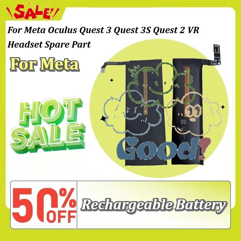 New Rechargeable Replacement Battery Pack For Meta Oculus Quest 3 Quest 3S Quest 2 VR Headset Spare Part