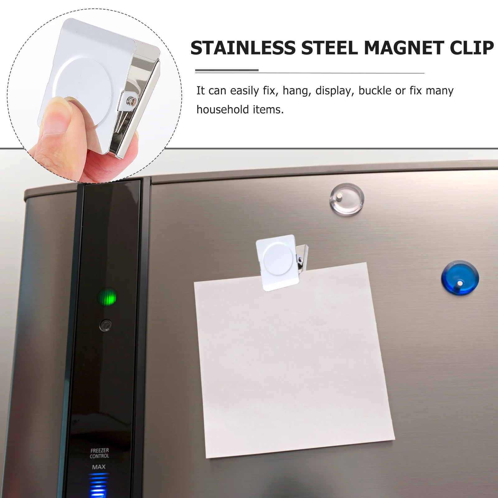 Imagem -06 - Magnetic Picture Magnets Clip para Foto e Escritório Clamp Paper Binder Tongs Clips Clips Grandes 12 Pcs