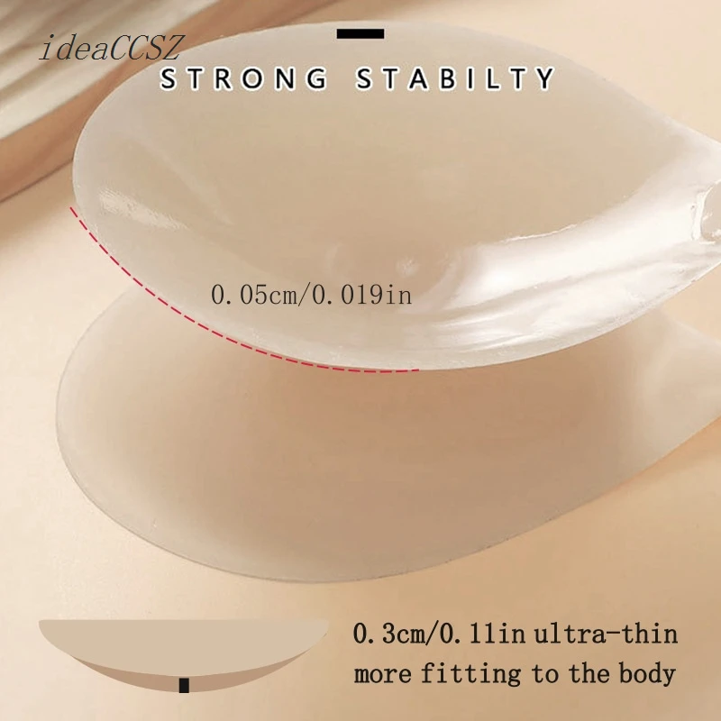 Sticky Adhesive Bras Ultra Cups for Women Invisible Bare Back Lift Sexy Plunge Lingerie Push Up Underwear with sheer Straps