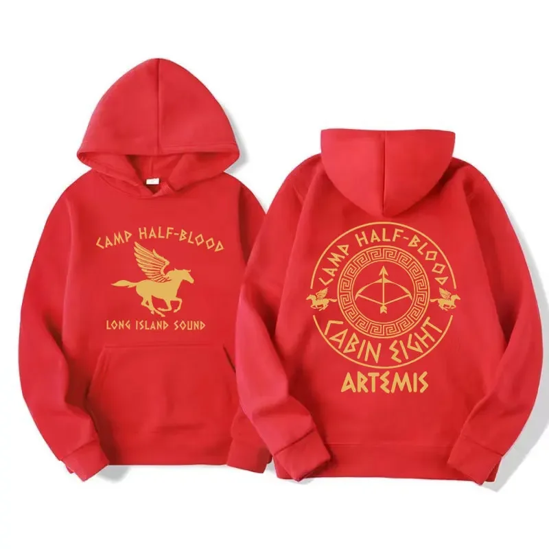 Percy jackson dupla face gráfico hoodie acampamento meio sangue, heróis do olímpo hoodies roupas masculinas vintage harajuku camisolas