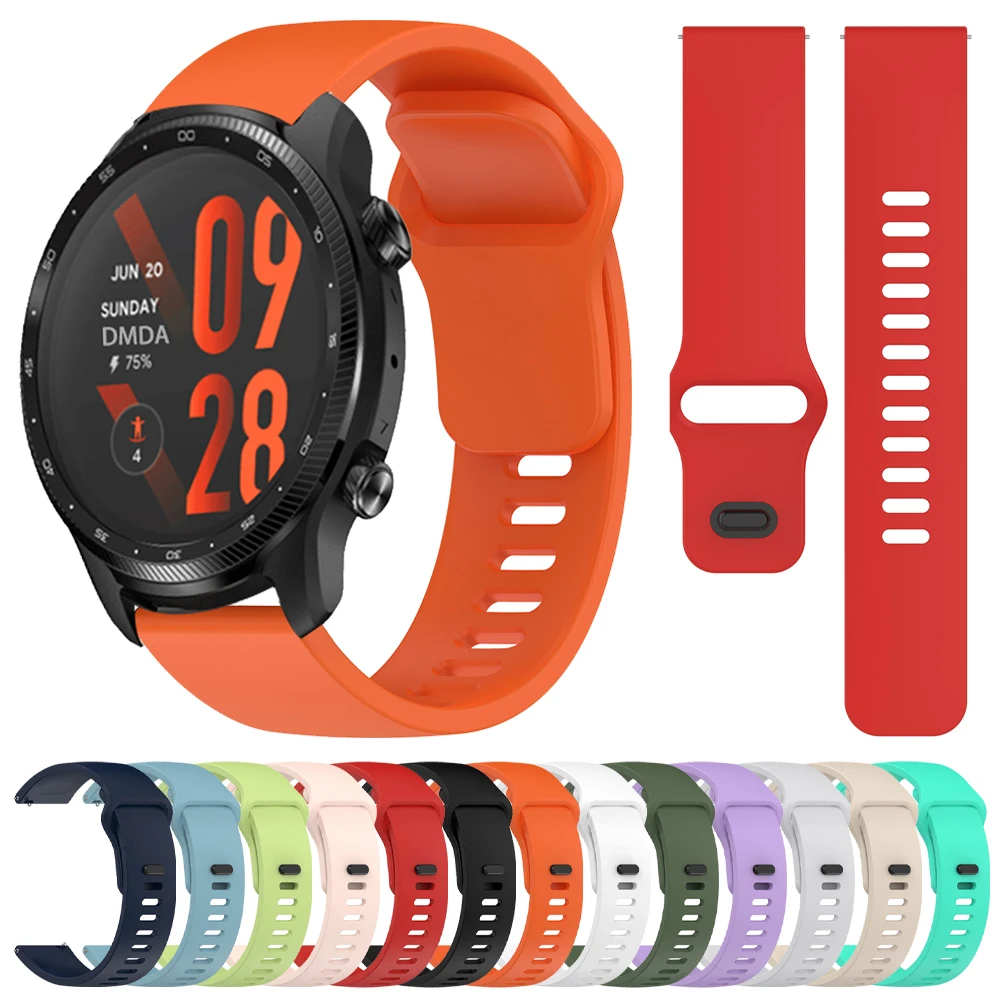 حزام ل TicWatch Pro 3 Ultra LTE GPS E3 E2 S2 Pro X GTW 2021 سيليكون الفرقة Smartwatch أساور 20 مللي متر 22 مللي متر للنساء رجل كوريا #1