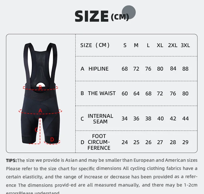 YKYW Herren Blaue Radhose mit Trägern, Italy Elastic Interface gepolstert, Sommer Outdoor Fahrrad-Trägerhose für 7 Stunden Fahrkomfort – Detail 7