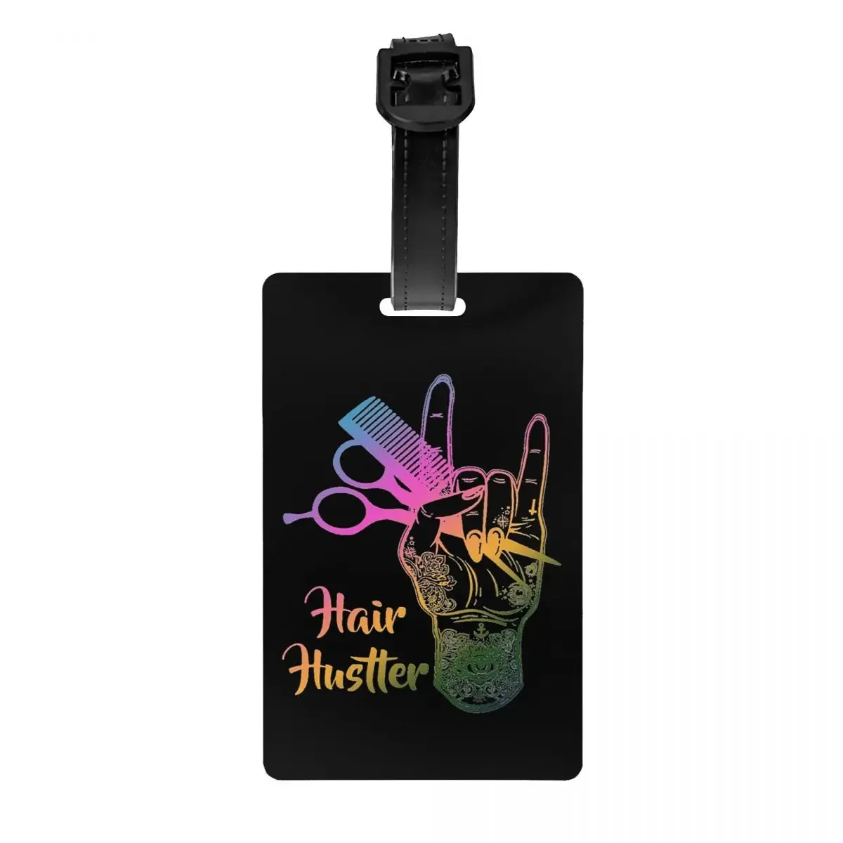 Hair Hustler Hairstylist Hairdresser Luggage Tag for Travel Suitcase Privacy Cover Name ID Card