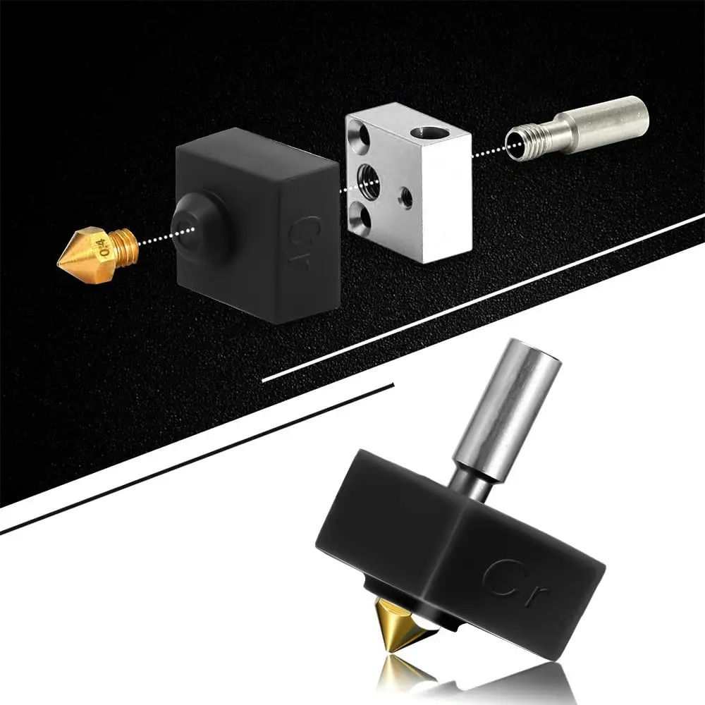 Offizielle Creality Ender 3/Ender 5 0,4-mm-Düsen mit Socken, für Ender 3 V2/Ender 3 Pro/Ender 3 Max/CR 10 Series 3D-Druckerteile – Detail 11