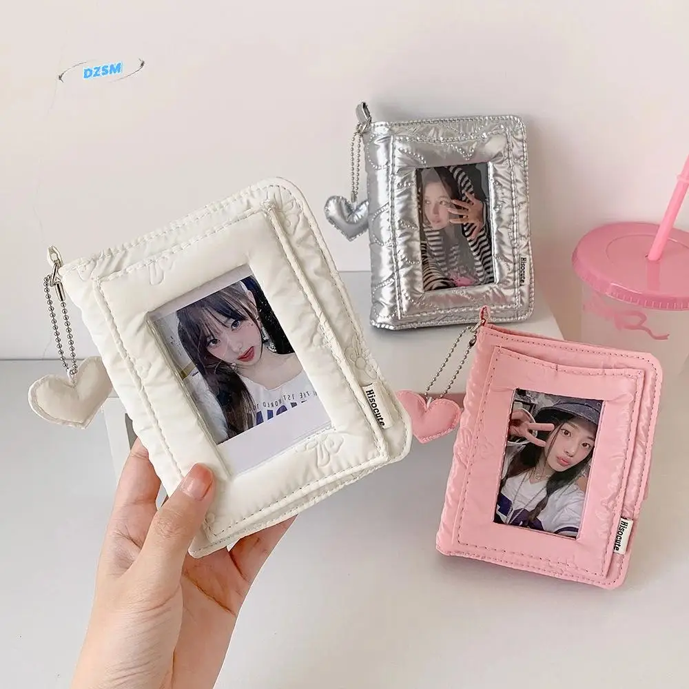 

Loose-leaf Binder Korean Photocard Holder With Heart Keychain Korean Style Photo Photocard Frame Picture Idol Photo Card
