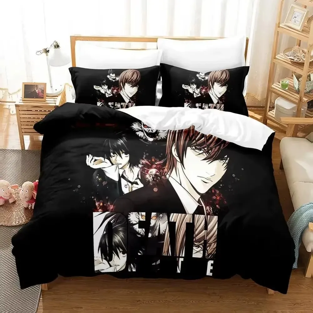 

New Death Note Bedding Set Single Twin Full Queen King Size Bed Set Adult Kid Bedroom Duvet cover Sets 3D Anime Bed Sheet Set