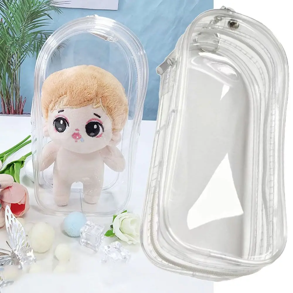 1PCS PVC Transparent Puppe Outdoor Tasche Spielzeug 19*10CM Staubdicht Lagerung Fall Tasche Dekoration Wasserdichte Puppe display Box