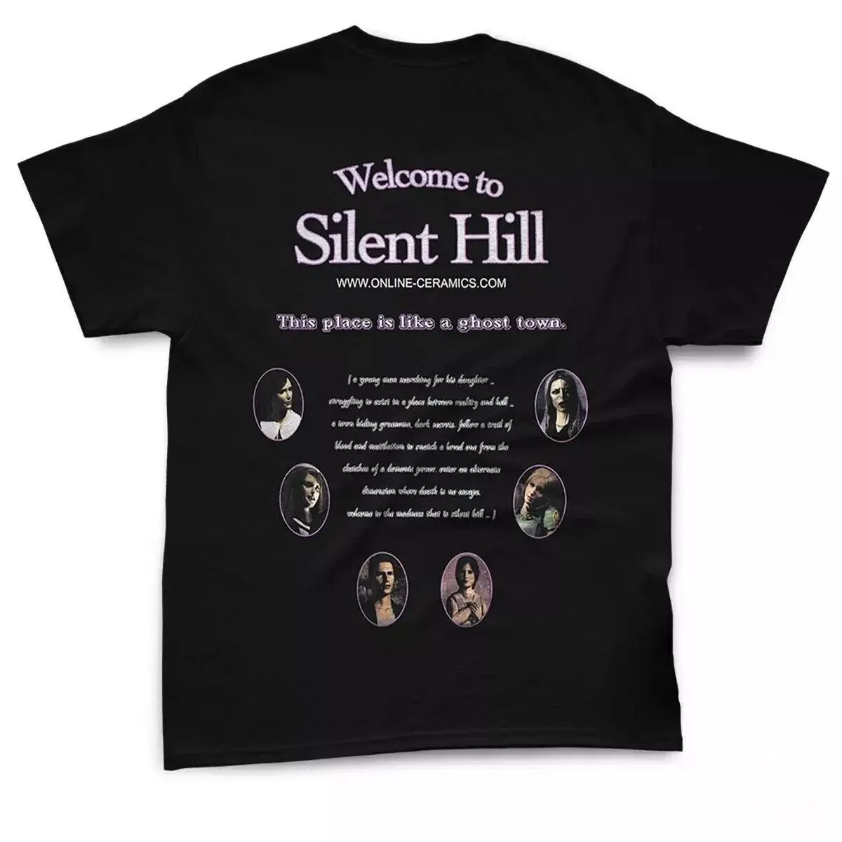 Welcome to Silent Hill Black Tshirt Backside TR3110_22