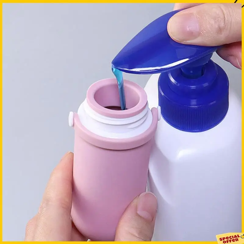 A24P ポータブルシリコントラベルボトル空の詰め替えパッキングローションシャンプー容器クリーム旅行 (90ml C)
