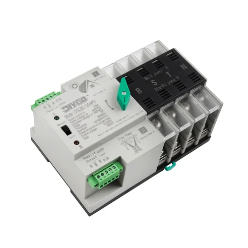 Imagen 2 del producto DIY GO Din Rail ATS para PV e inversor Doble potencia Selector de transferencia automática ininterrumpido 2P 4P 125A 220V 110V
