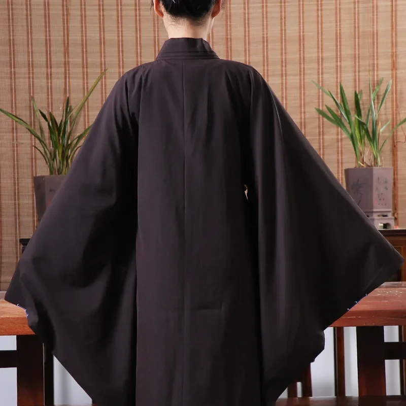 رداء الراهب البوذي رداء كتان الرهبان ثوب زي روبا الصين التقليدي Mujer Zen Kung Fu رداء التأمل للجنسين