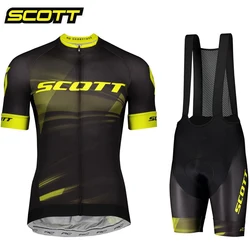 SCOTT Cycling Jersey set summer Cycling Clothing MTB maillot Breathable road bike uniforme ropa ciclismo Men Bicycle Jerseys