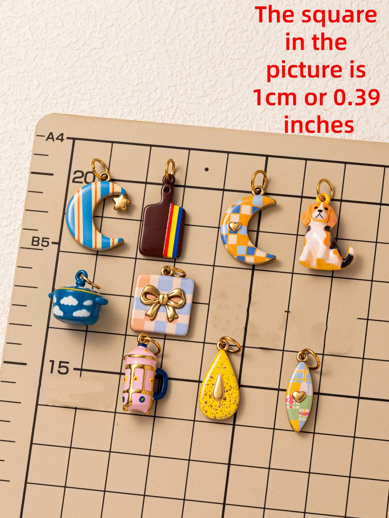 316 Edelstahl Wasserdicht Farbbeständig Alltagsgegenstände Wasserkocher Schneidebrett DIY Anhänger Charms Schmuckherstellung – Detail 2