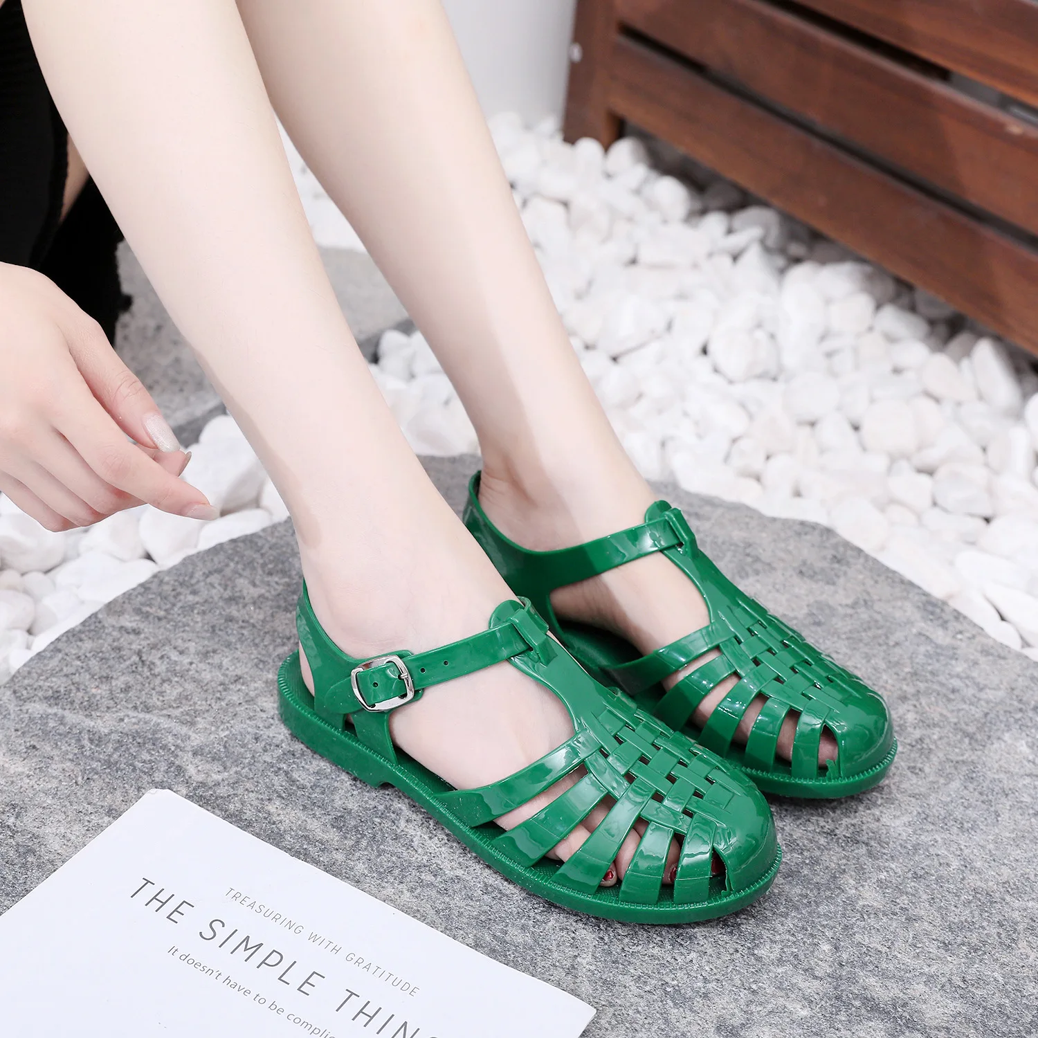 EVA Sandals Women Summer Shoes Ladies Casual Flat Bottom Hollow Candy Color Jelly Sandal Beach Shoes Sandalias De Mujer