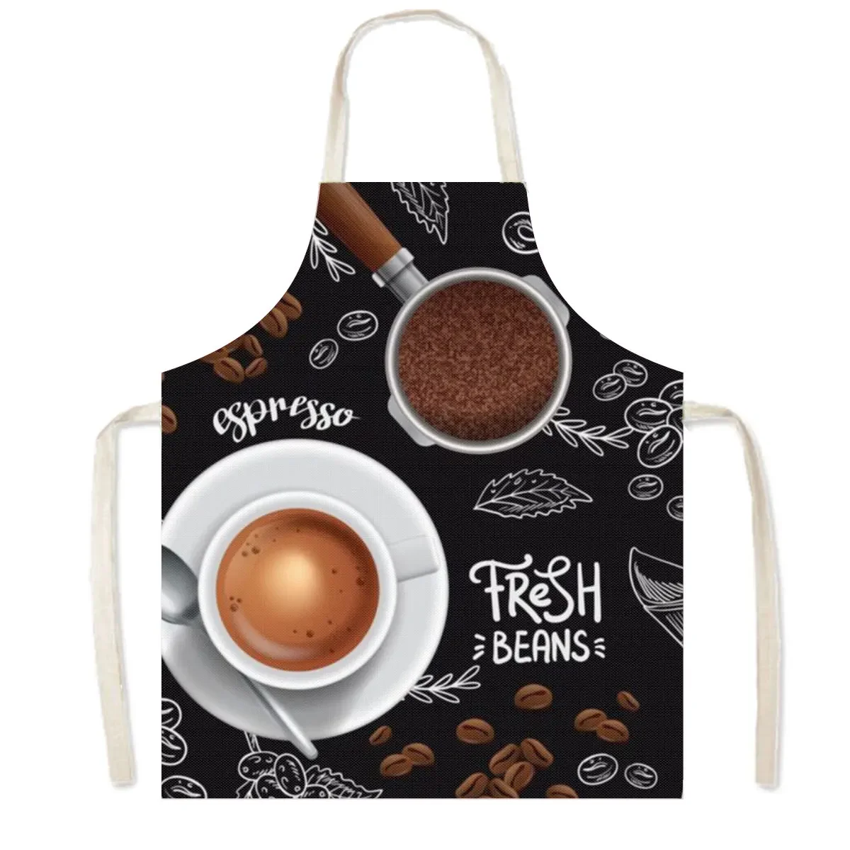 Coffee Hamburger Cooking Aprons Delicious Food Women Pinafore Home Cleaning Clothing Chef Kitchen Baking Apron Cleaning Tool