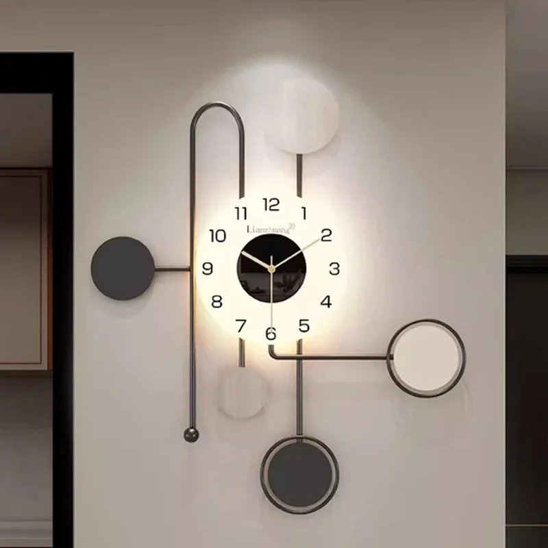 Living Room Wall Clock Digital Luxury Restaurant Art Mural Led Wall Watch Modern Nordic Aesthetic Horloge Murale Home Decoration