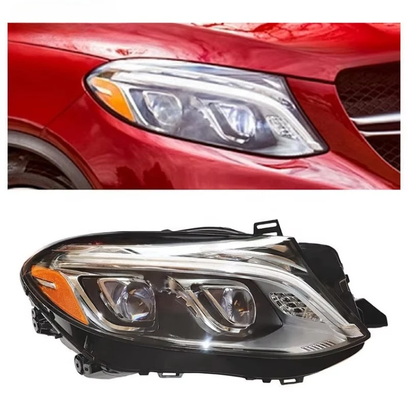For Gle 53 W166 Headlight 2015-2019 Headlamp GLE320 350d 250d 400 450 300d GLE63 43 USA Geometric Light