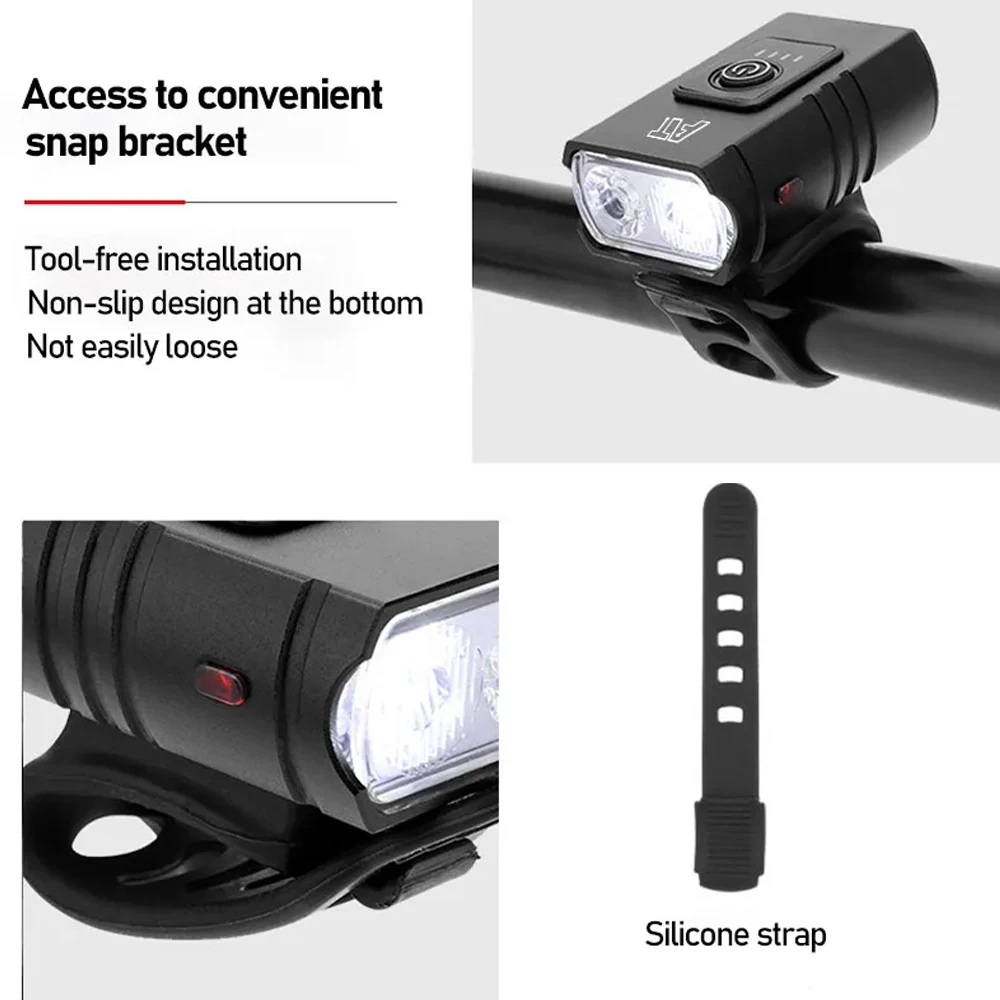 Bike Light Rechargeable T6 LED Bicycle Lights 6 Modes MTB Flashlight Bicycle Headlight for Cycling Bicycle Front Lamp image 5