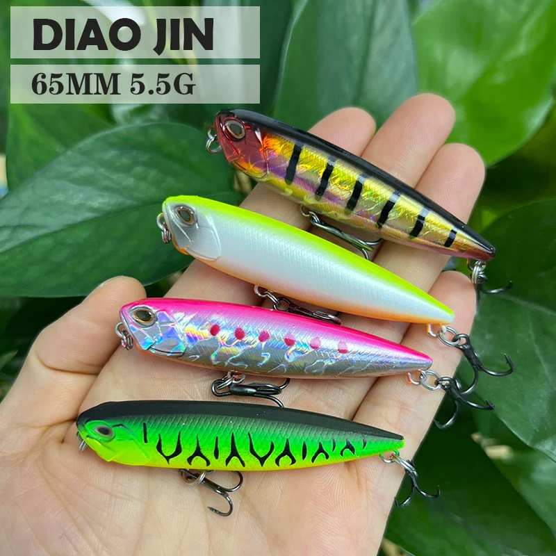 Realis Pencil Fishing Lure 65mm5.5g Artificial Twitch Hard Bait Floating Stickbait Bass Trout Fishing Tackle Carp Fishing Baits