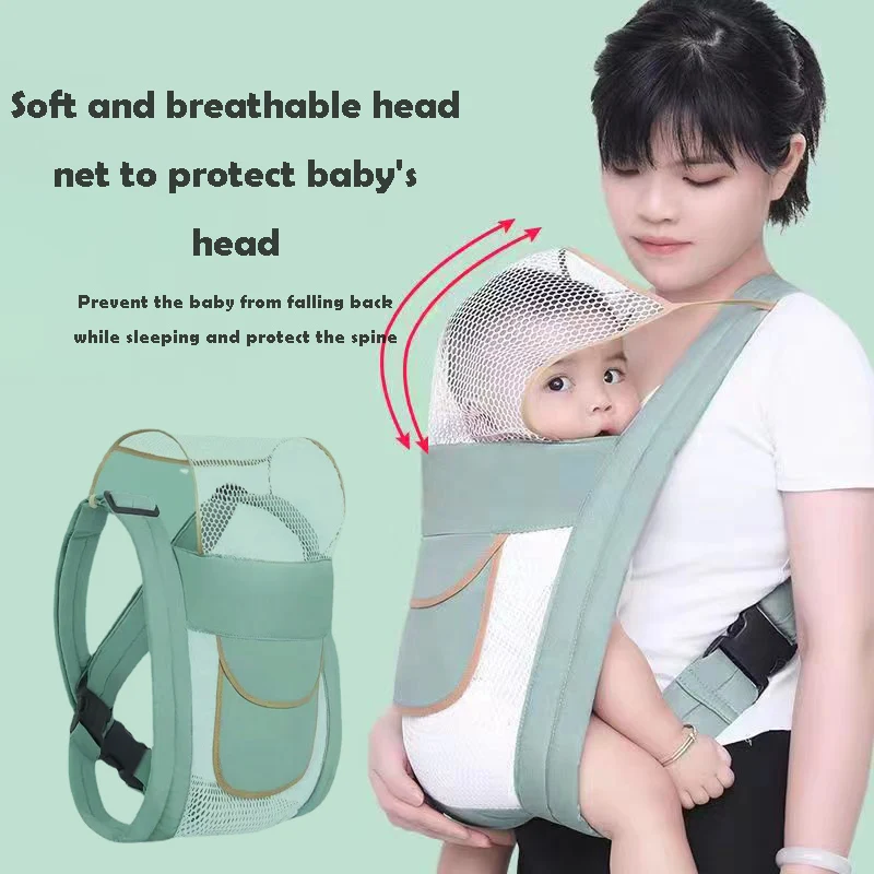 Baby Carrier Wrap Newborn Luxury Baby Sling Wrap Dual Use Infant Baby Carrier Waist Cotton Mesh Baby Carrier Strap 3-36M