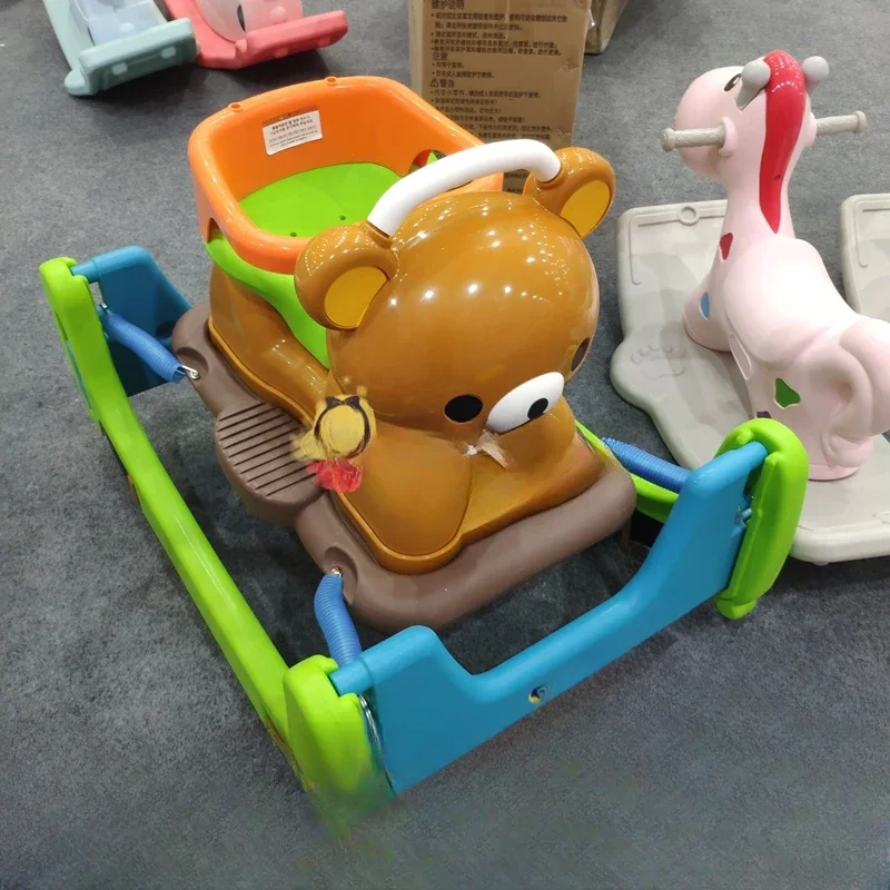 Dandy Cart Children's Rocking Horse Baby Multi-Functional Toy Car Combination Music Rocking Horse Walker 1-6 Years Old