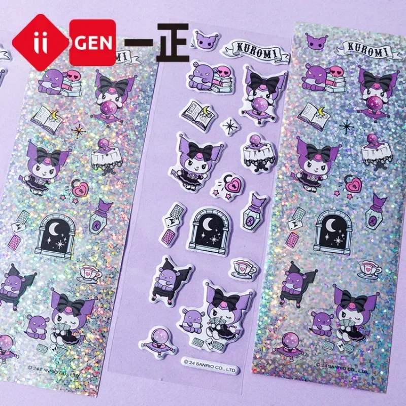 Sanrio Creatieve Kuromi Pers Pen Anime Kinderen Diy Sticker Handboek 0.5Mm Handtekening Balpen Schrijfpapier