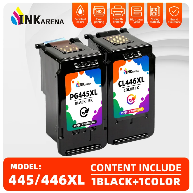 Замена картриджей Canon PG445 CL446 445 446 XL для принтеров PIXMA TR4540 IP2840 MX494 TS204 TS304 TS3140 MG2440 MG2540