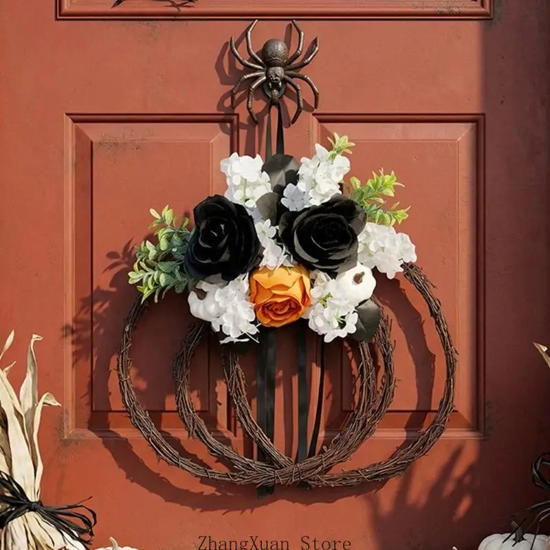 Halloween-Kranz-Akzent für den Innenbereich mit Kunstblumen-Eintrittsdisplay 3XUF – Detail 9