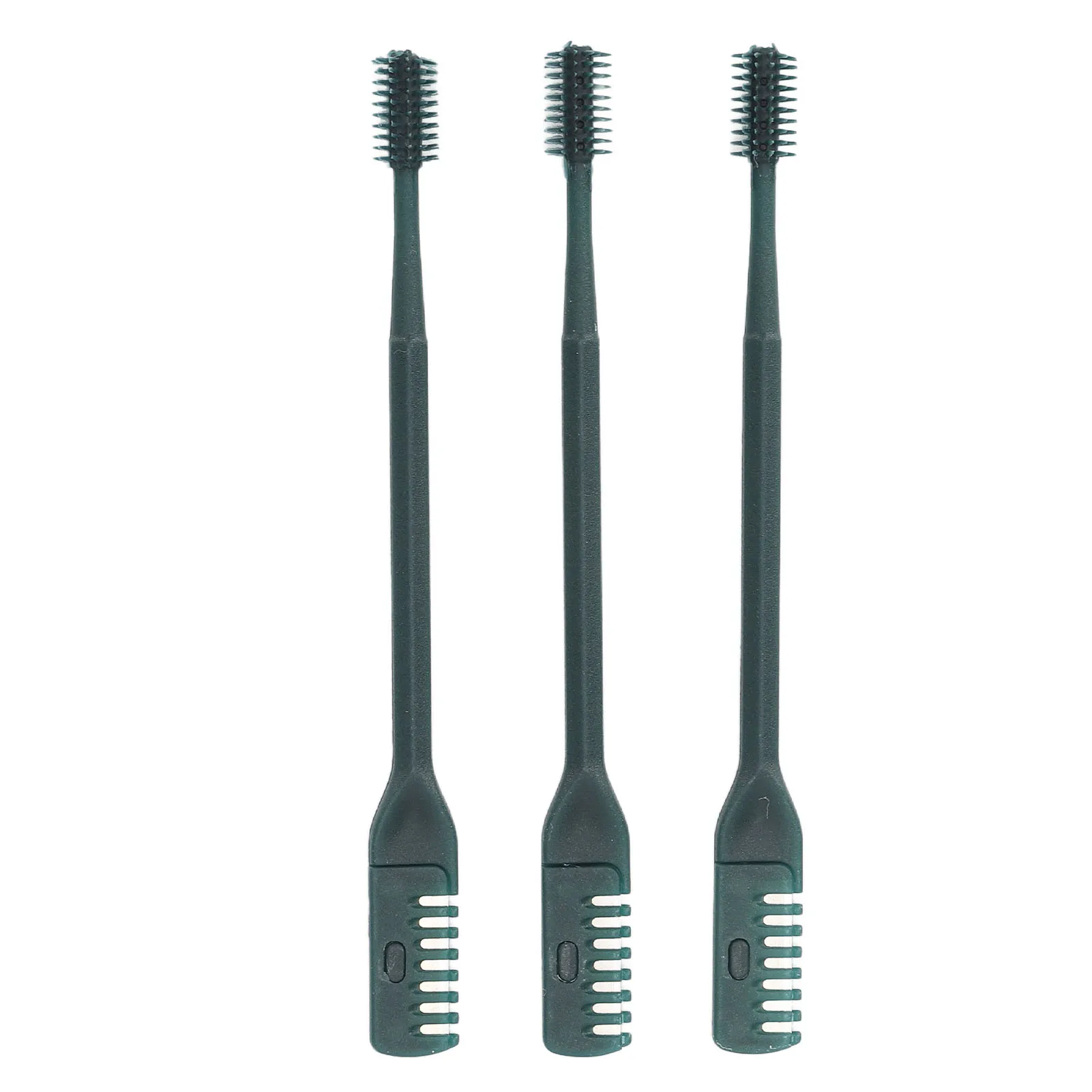 3 шт., ручной триммер для волос в носу, двойная головка, чистка ноздрей, безопасный защищенный нож для волос в носу, темно-зеленый, ручная машинка для стрижки волос в носу