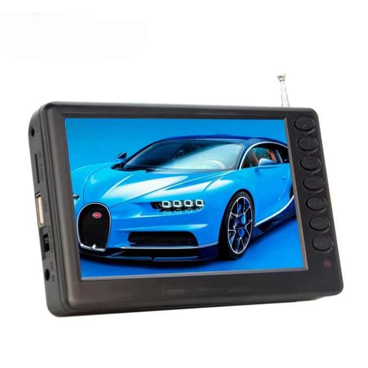 5 Inch Mini TV Portable with Battery Digital Tuner DVB-T2 ATSC ISDB Small LED Television for Outdoor Travel Car Home Bedroom