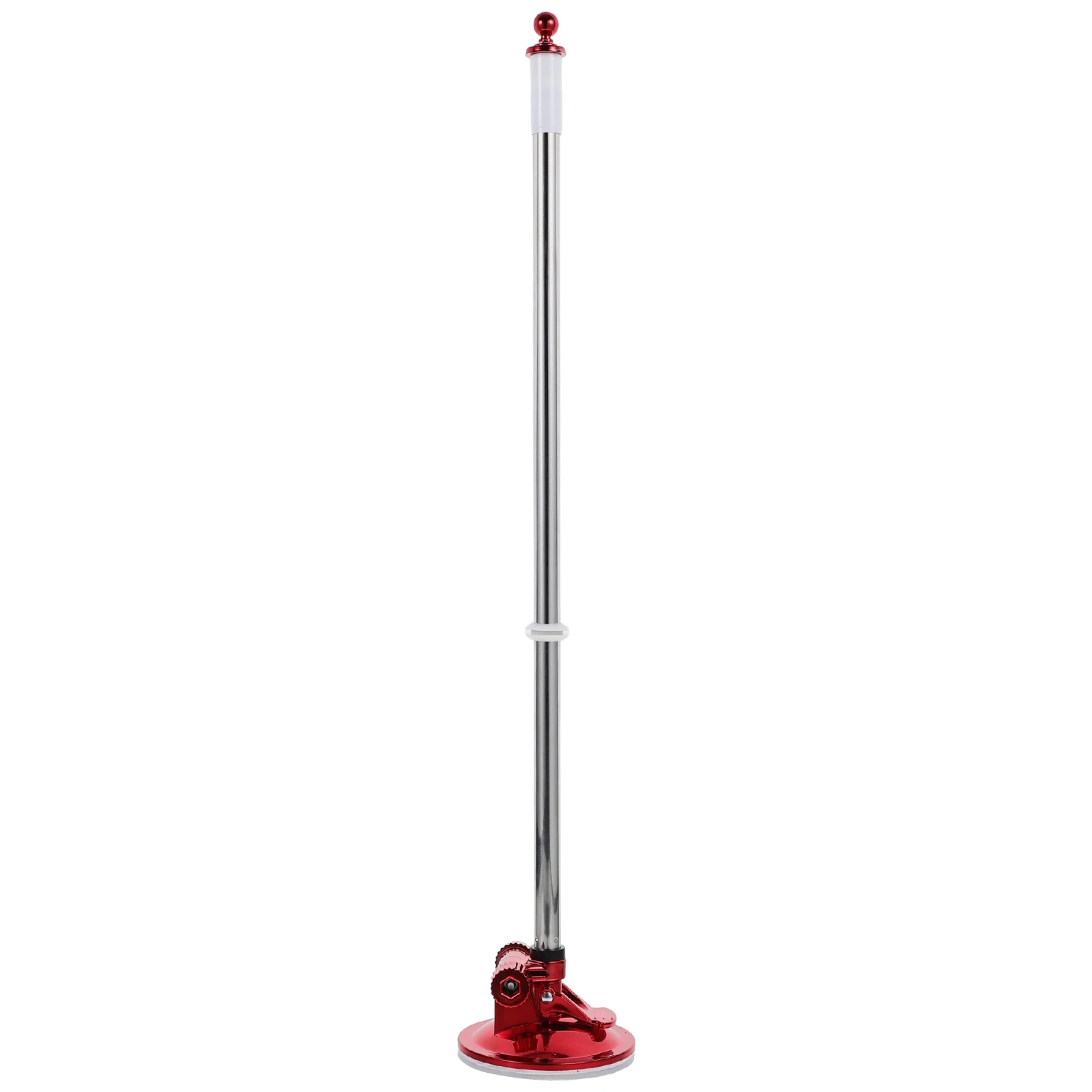 

1pc Car Telescopic Flagpole Stainless Steel Holder Mount Truck Atv Suction Cup Bracket Display Stand Flag