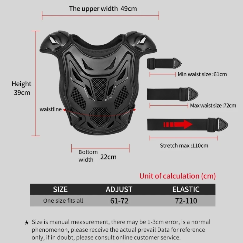 Kids Motorcycle DirtBike Body Armor Protective Gear Outdoor Driving Children Motocross Skiing Skating Chest Back Protection Vest