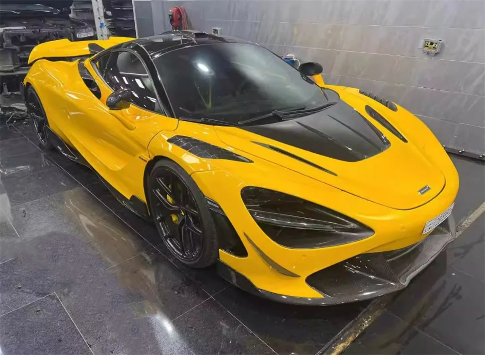 

Для McLaren 720S комплект кузова из углеродного волокна, улучшенный сухой передний диффузор, бампер и нижняя губа, автомобильные бамперы премиум-класса